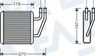 EACLIMA 45C77022 - Heat Exchanger, interior heating car-mod.net