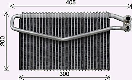 EACLIMA 43B45003 - Evaporator, air conditioning car-mod.net
