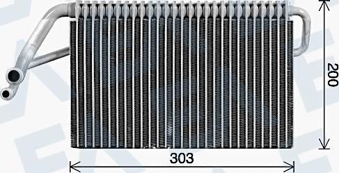 EACLIMA 43B59001 - Evaporator, air conditioning car-mod.net