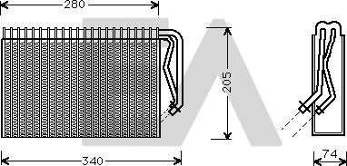 EACLIMA 43B54006 - Evaporator, air conditioning car-mod.net