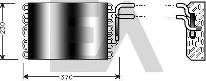 EACLIMA 43B50001 - Evaporator, air conditioning car-mod.net