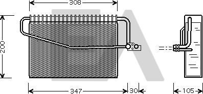 EACLIMA 43B50015 - Evaporator, air conditioning car-mod.net