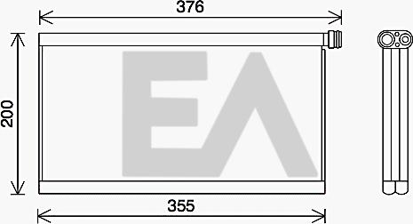 EACLIMA 43B63002 - Evaporator, air conditioning car-mod.net