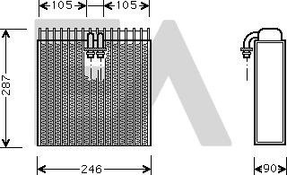EACLIMA 43B02002 - Evaporator, air conditioning car-mod.net