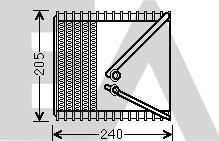 EACLIMA 43B25006 - Evaporator, air conditioning car-mod.net