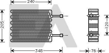 EACLIMA 43B22002 - Evaporator, air conditioning car-mod.net