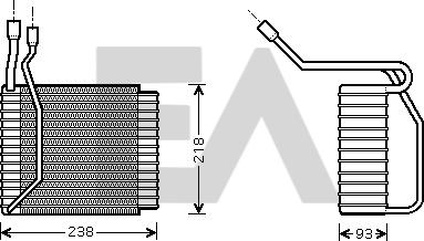 EACLIMA 43B22007 - Evaporator, air conditioning car-mod.net