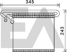 EACLIMA 43B22022 - Evaporator, air conditioning car-mod.net