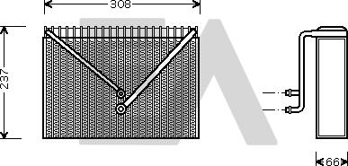 EACLIMA 43B78005 - Evaporator, air conditioning car-mod.net