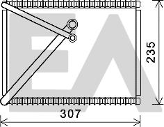 EACLIMA 43B78008 - Evaporator, air conditioning car-mod.net