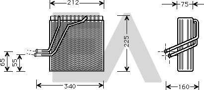 EACLIMA 43B77001 - Evaporator, air conditioning car-mod.net