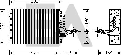 EACLIMA 43B77008 - Evaporator, air conditioning car-mod.net
