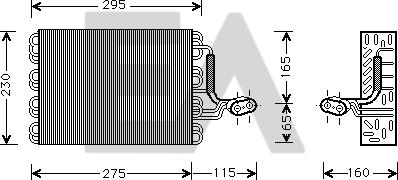 EACLIMA 43B77003 - Evaporator, air conditioning car-mod.net