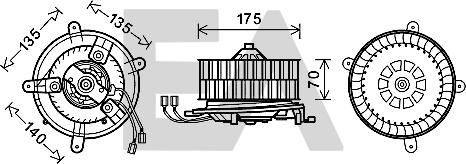 EACLIMA 42A50008 - Electric Motor, interior blower car-mod.net