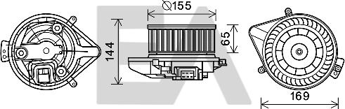EACLIMA 42A02002 - Electric Motor, interior blower car-mod.net