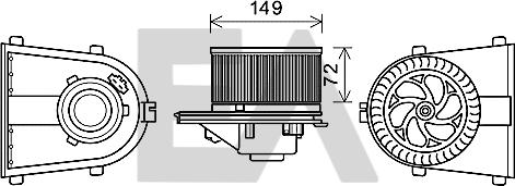 EACLIMA 42A02007 - Electric Motor, interior blower car-mod.net