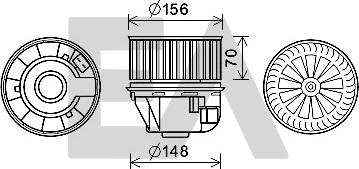 EACLIMA 42A22019 - Electric Motor, interior blower car-mod.net