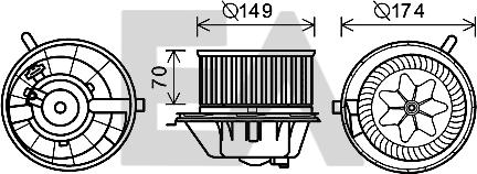 EACLIMA 42A77004 - Electric Motor, interior blower car-mod.net