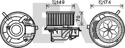 EACLIMA 42A77003 - Electric Motor, interior blower car-mod.net