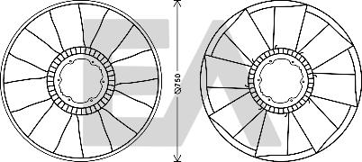 EACLIMA 35C45A04 - Fan Wheel, engine cooling car-mod.net