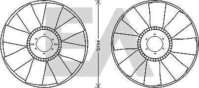 EACLIMA 35C16A04 - Fan Wheel, engine cooling car-mod.net