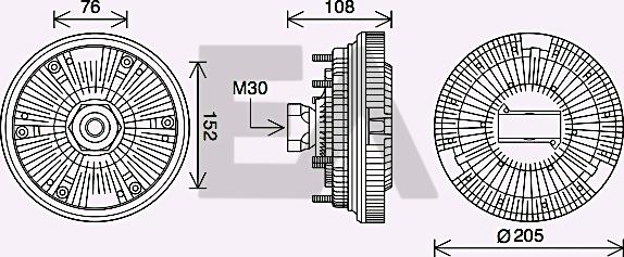 EACLIMA 35C16D13 - Fan Wheel, engine cooling car-mod.net