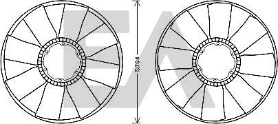 EACLIMA 35C30A03 - Fan Wheel, engine cooling car-mod.net