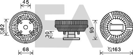 EACLIMA 35C32D08 - Fan Wheel, engine cooling car-mod.net