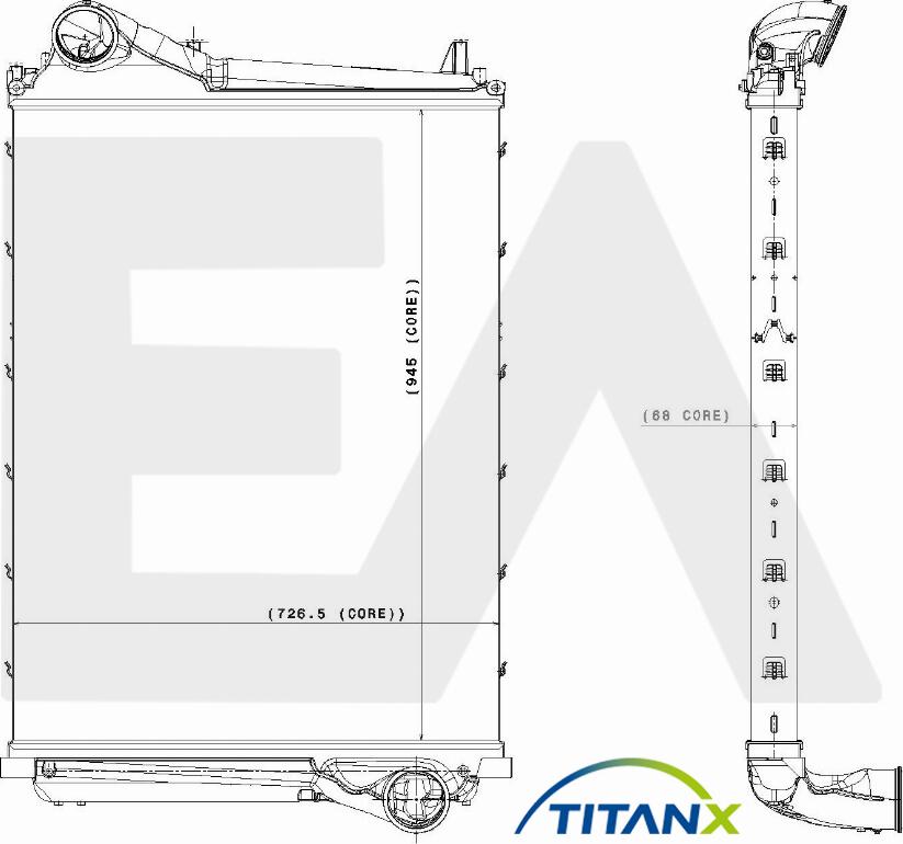 EACLIMA 36A76008T - Intercooler, charger car-mod.net