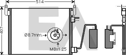 EACLIMA 30C54024 - Condenser, air conditioning car-mod.net