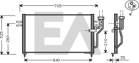 EACLIMA 30C51004 - Condenser, air conditioning car-mod.net