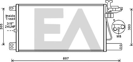EACLIMA 30C63005 - Condenser, air conditioning car-mod.net