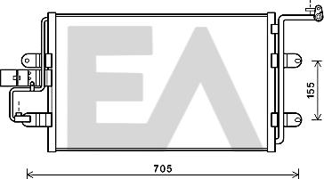 EACLIMA 30C02007 - Condenser, air conditioning car-mod.net
