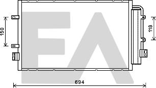 EACLIMA 30C30005 - Condenser, air conditioning car-mod.net
