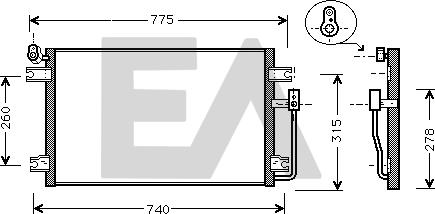 EACLIMA 30C20007 - Condenser, air conditioning car-mod.net
