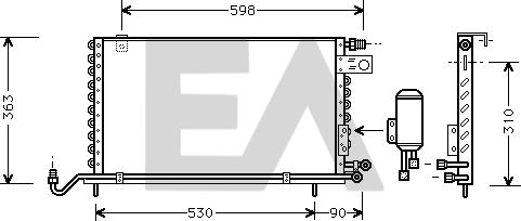 EACLIMA 30C77001 - Condenser, air conditioning car-mod.net