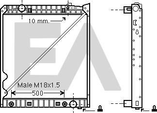 EACLIMA 31R45050 - Radiator, engine cooling car-mod.net