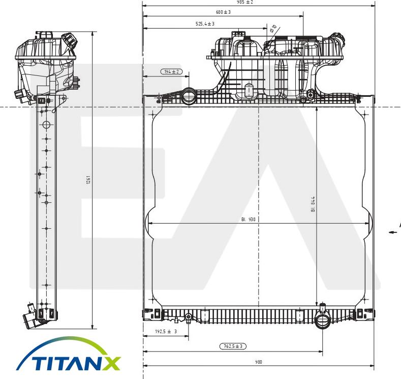 EACLIMA 31R47012T - Radiator, engine cooling car-mod.net
