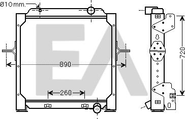 EACLIMA 31R59041 - Radiator, engine cooling car-mod.net