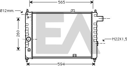 EACLIMA 31R54029 - Radiator, engine cooling car-mod.net