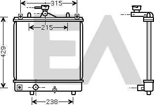 EACLIMA 31R54196 - Radiator, engine cooling car-mod.net