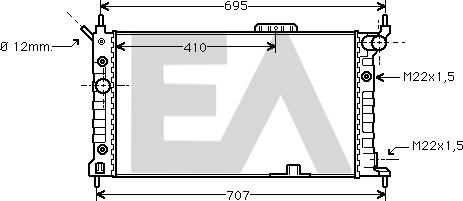 EACLIMA 31R54156 - Radiator, engine cooling car-mod.net