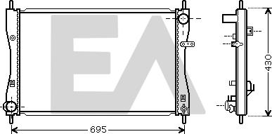 EACLIMA 31R51084 - Radiator, engine cooling car-mod.net