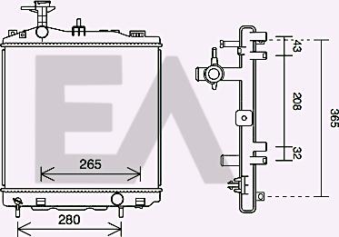 EACLIMA 31R51121 - Radiator, engine cooling car-mod.net