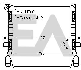 EACLIMA 31R63001 - Radiator, engine cooling car-mod.net