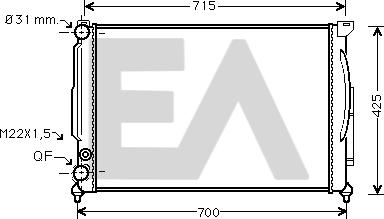 EACLIMA 31R02030 - Radiator, engine cooling car-mod.net