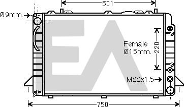 EACLIMA 31R02024 - Radiator, engine cooling car-mod.net