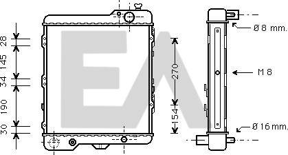 EACLIMA 31R02070 - Radiator, engine cooling car-mod.net