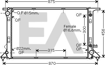 EACLIMA 31R02101 - Radiator, engine cooling car-mod.net