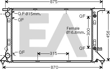 EACLIMA 31R02103 - Radiator, engine cooling car-mod.net